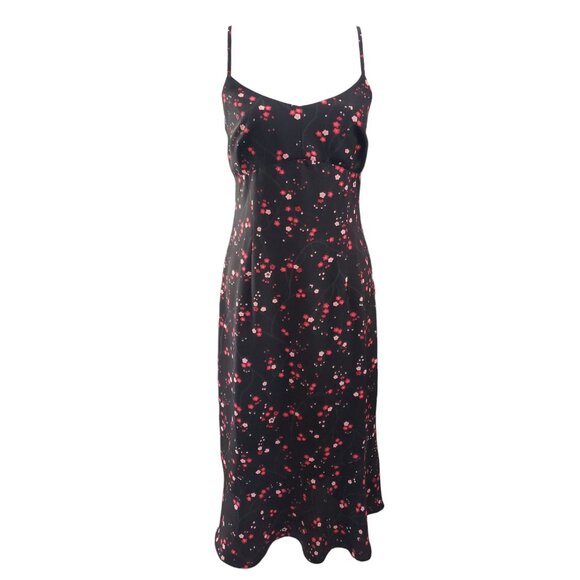 Vintage Express Womens Floral Strapless Midi Length Dress 11/12 - Picture 1 of 5